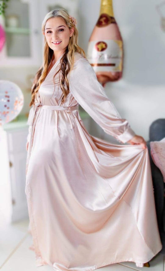 Long Satin Robe - Team Bride